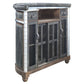 Rahma - Bar Table - Antique Ebony Top Grain Leather & Aluminum