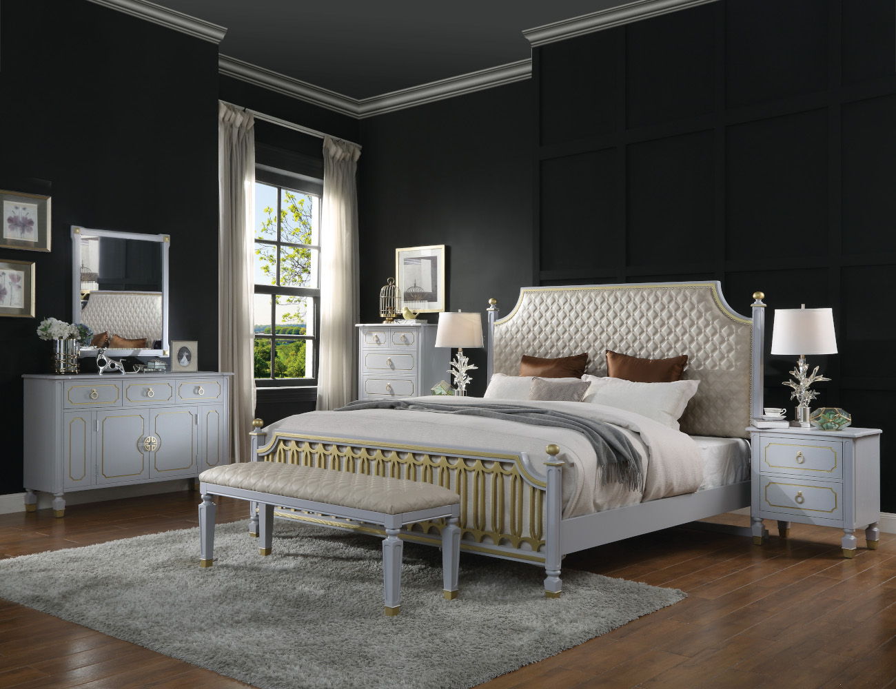 House Marchese - Mirror - Pearl Gray