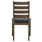 Damica - Side Chair (Set of 2) - Brown Synthetic Leather & Walnut