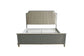 House Marchese - Queen Bed - Two Tone Beige Fabric & Pearl Gray
