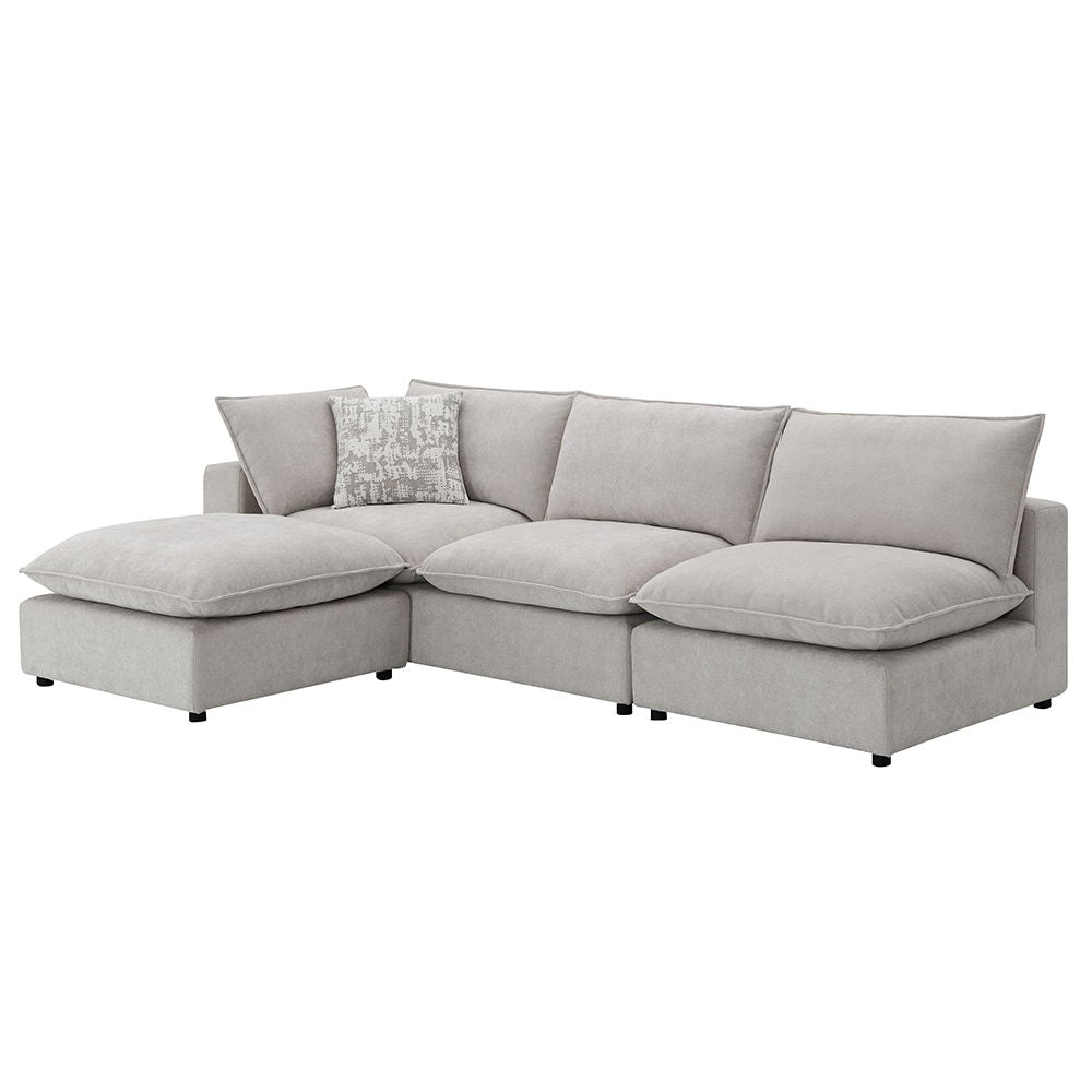 Marisa - Modular Armless Chair - Beige Boucle