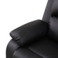 Ainehome Grandview 5-Seat Reclining Sectional Sofa in Black Faux Leather