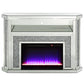Noralie - 51" Fireplace With LED - Mirrored & Faux Diamonds