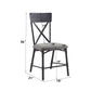 Edina - Side Chair (Set of 2) - Gray Fabric, Oak & Sandy Black