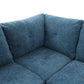 97" Wide Blue Linen L-Shaped Living Room Sectional Sofa Set — image 13