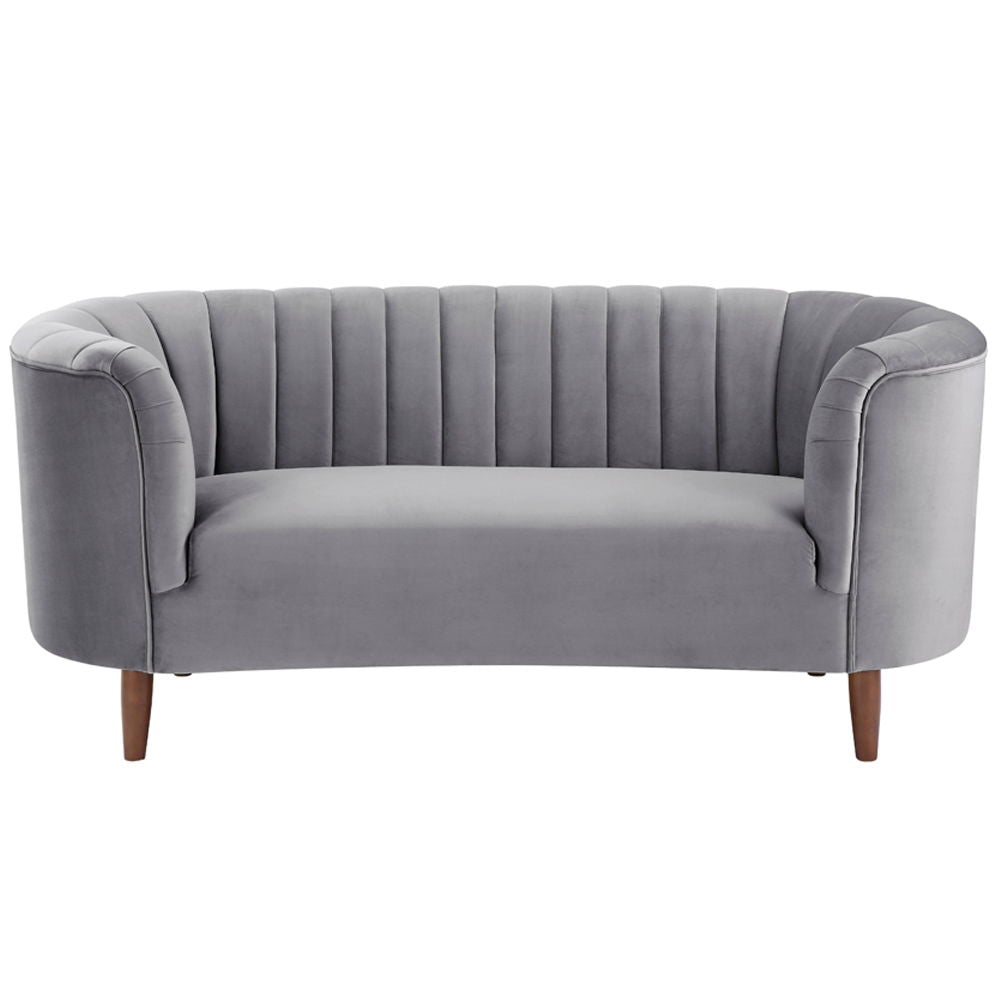 Millephri - Loveseat - Gray Velvet