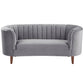Millephri - Loveseat - Gray Velvet