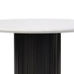 Jaramillo - Round Dining Table With Engineered Marble Top - Engineered Marble Top & Black