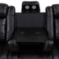 Ainehome Black Leather Power Reclining Sectional Sofa with Storage & Wireless Charging