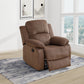 Cinema 3-Piece Plush Brown Microfiber Reclining Sofa Set