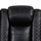 Ainehome Black Leather Power Reclining Sectional Sofa with Storage & Wireless Charging