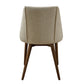 Willene - Side Chair (Set of 2) - Beige Fabric & Walnut