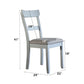 House Marchese - Side Chair (Set of 2) - Two Tone Gray Fabric & Pearl Gray