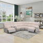 GN4762 dual-tone off-white and grey 3-piece power reclining sectional