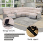 GN4762 dual-tone off-white and grey 3-piece power reclining sectional — image 3