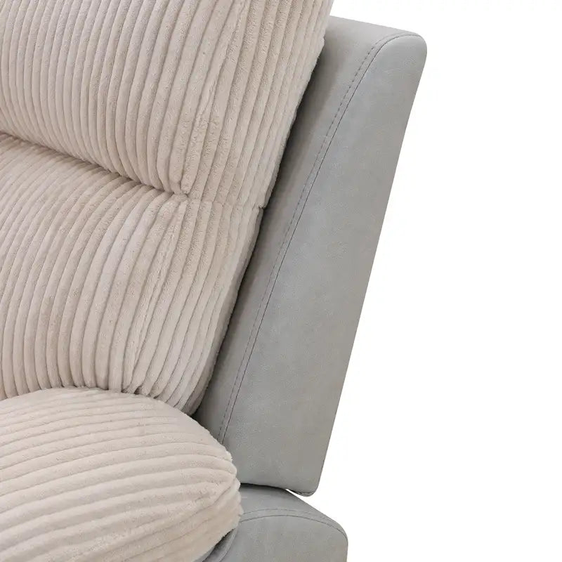 GN4762 dual-tone off-white and grey 3-piece power reclining sectional — image 12