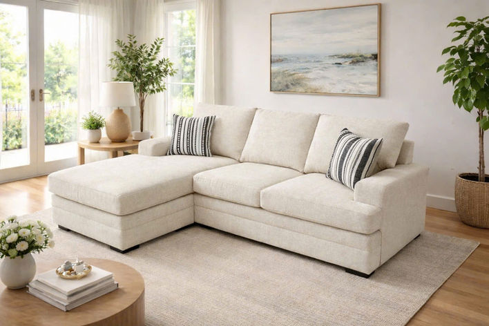 Helen 2-Piece Reversible Sectional - Beige