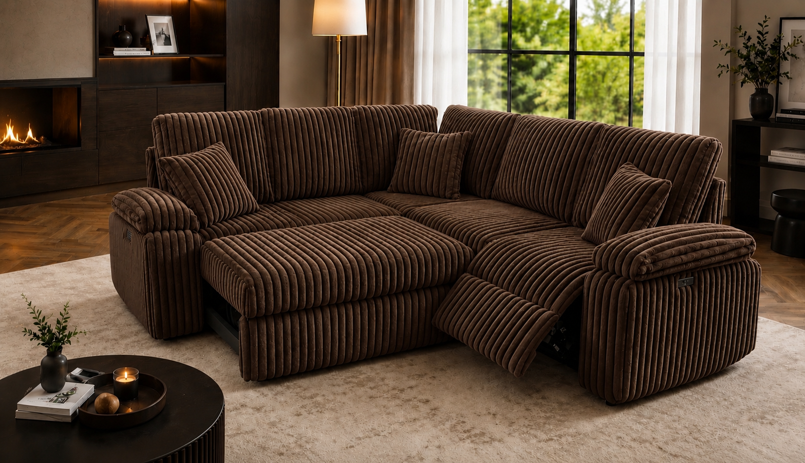 Luxe Sectional - Brown