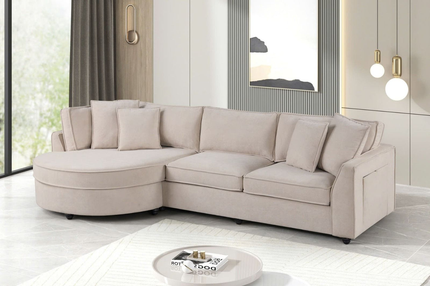 Elva Beige Sectional