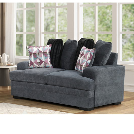 Jessica Dark Grey Loveseat