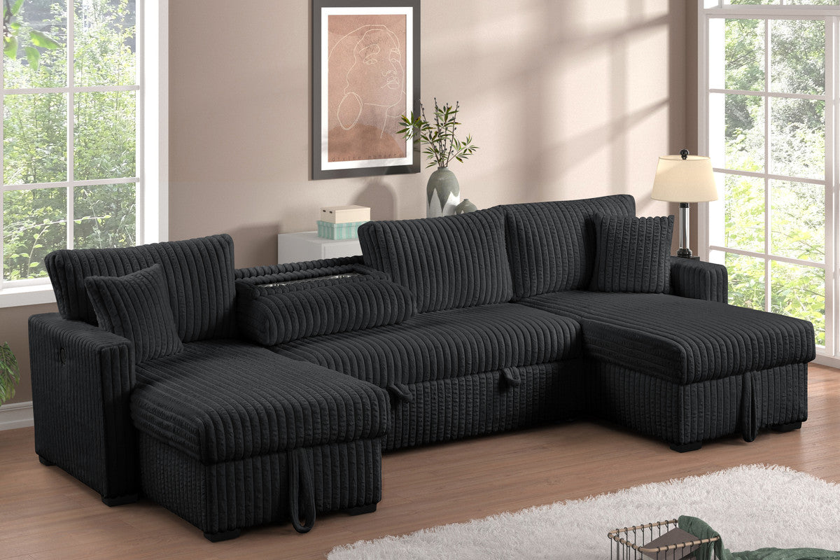 July Black sleeper sofa