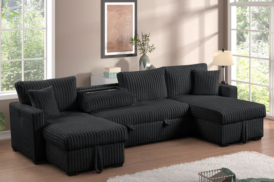 July Black sleeper sofa