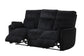 Luna Black Manual Reclining Sofa