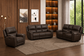 Maverick Brown 3-Piece Leather Gel Power Reclining Set