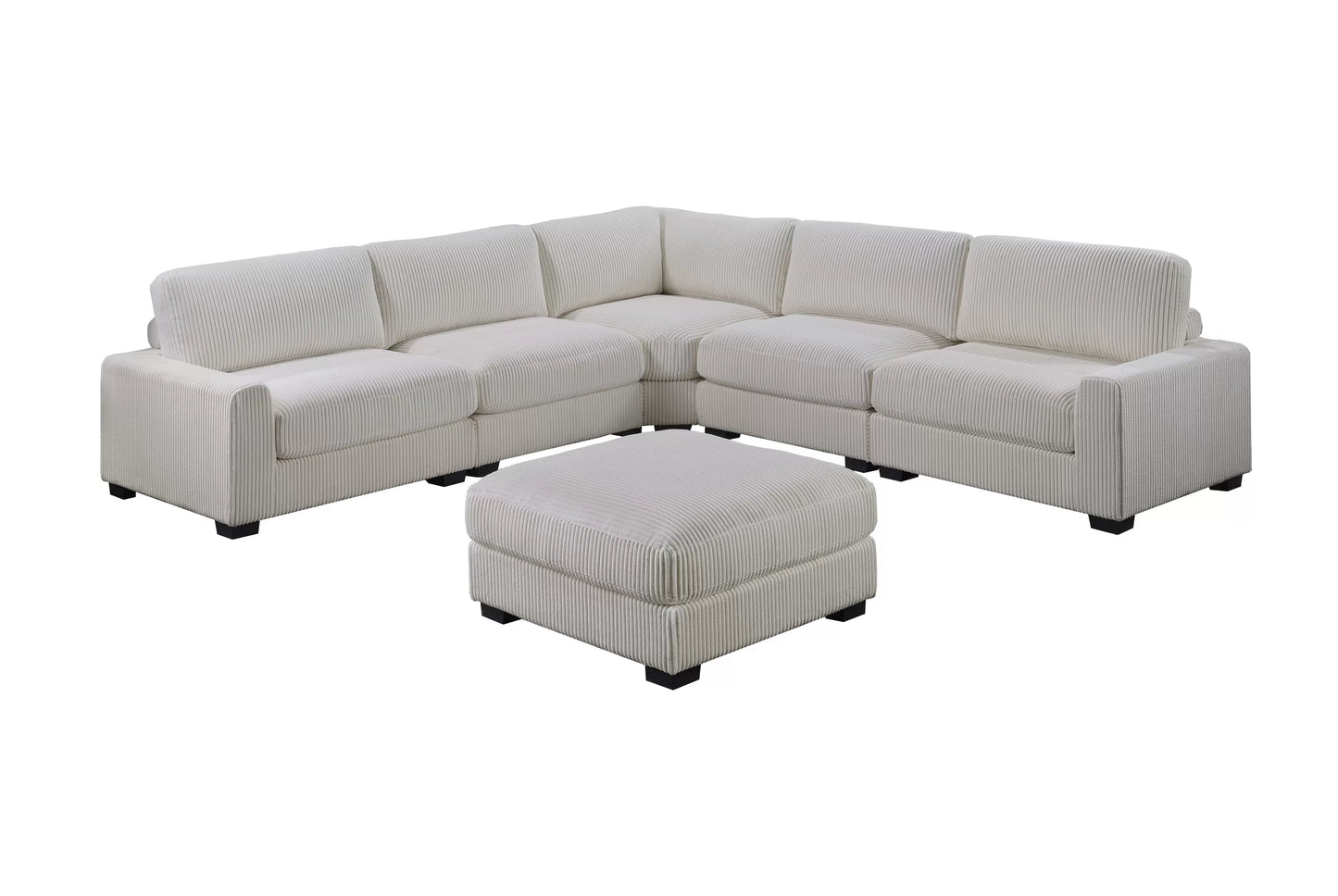 Beige 6-Piece Modular Sectional Set — Poundex configuration 159, image 2