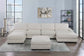 Beige 6-Piece Modular Sectional Set — Poundex configuration 160, image 1