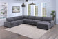 Gray 6-Piece Modular Sectional Set — Poundex configuration 163, image 1