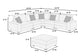 Gray 6-Piece Modular Sectional Set — Poundex configuration 164, image 2