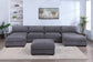 Gray 6-Piece Modular Sectional Set — Poundex configuration 165, image 1