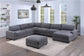 Gray 7-Piece Modular Sectional Set — Poundex configuration 166, image 1