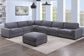 Gray 7-Piece Modular Sectional Set — Poundex configuration 167, image 1