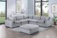 Gray 6-Piece Modular Sectional Set — Poundex configuration 170, image 1