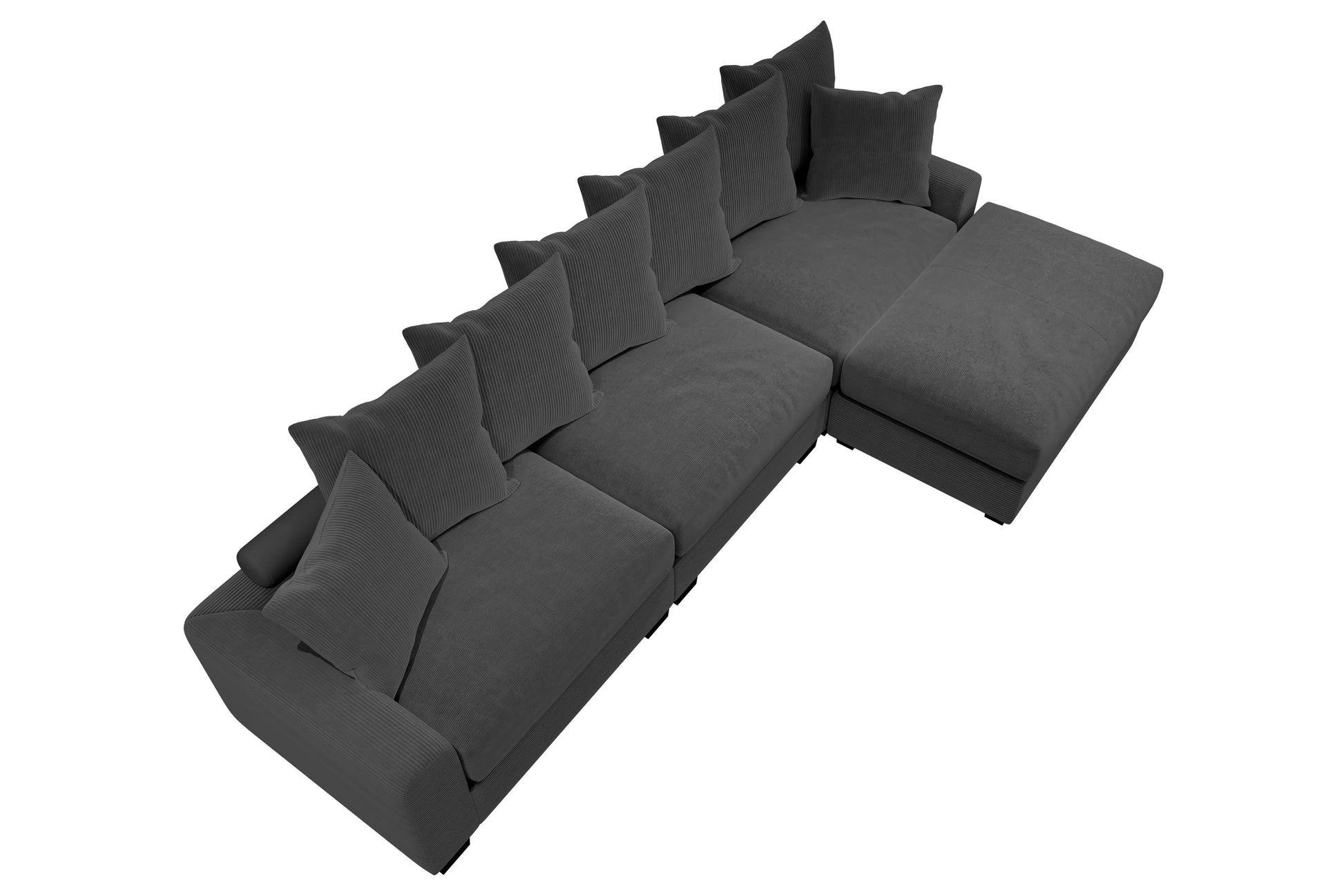 Dark Gray 4-Piece Modular Sectional Set — Poundex configuration 174, image 10