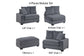Dark Gray 4-Piece Modular Sectional Set — Poundex configuration 174, image 11