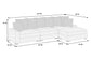Dark Gray 4-Piece Modular Sectional Set — Poundex configuration 174, image 13