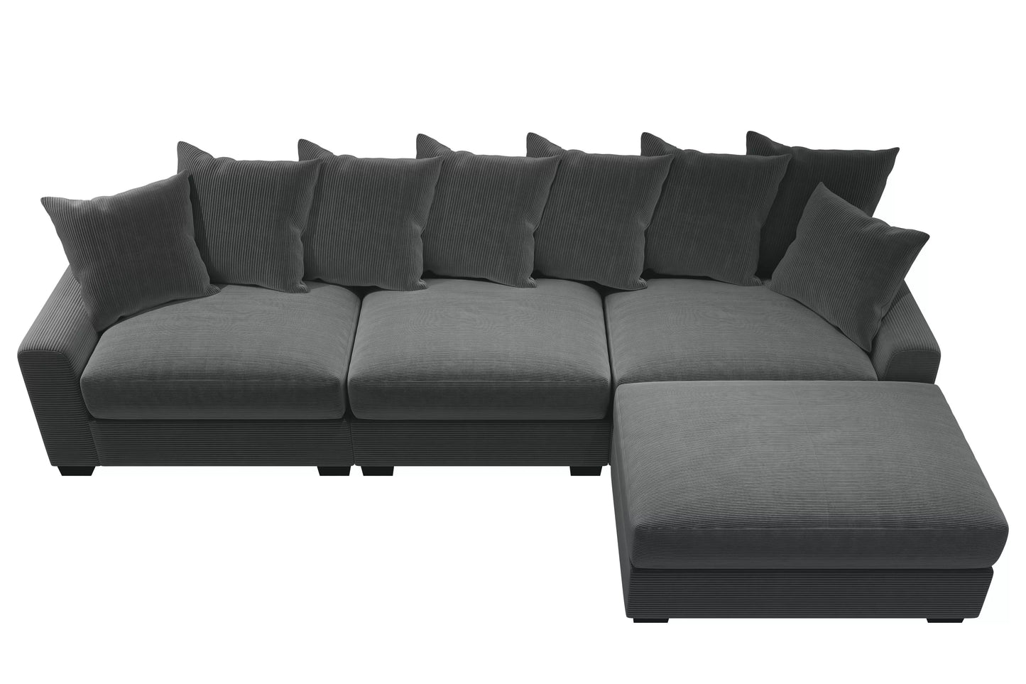 Dark Gray 4-Piece Modular Sectional Set — Poundex configuration 174, image 3
