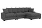 Dark Gray 4-Piece Modular Sectional Set — Poundex configuration 174, image 5