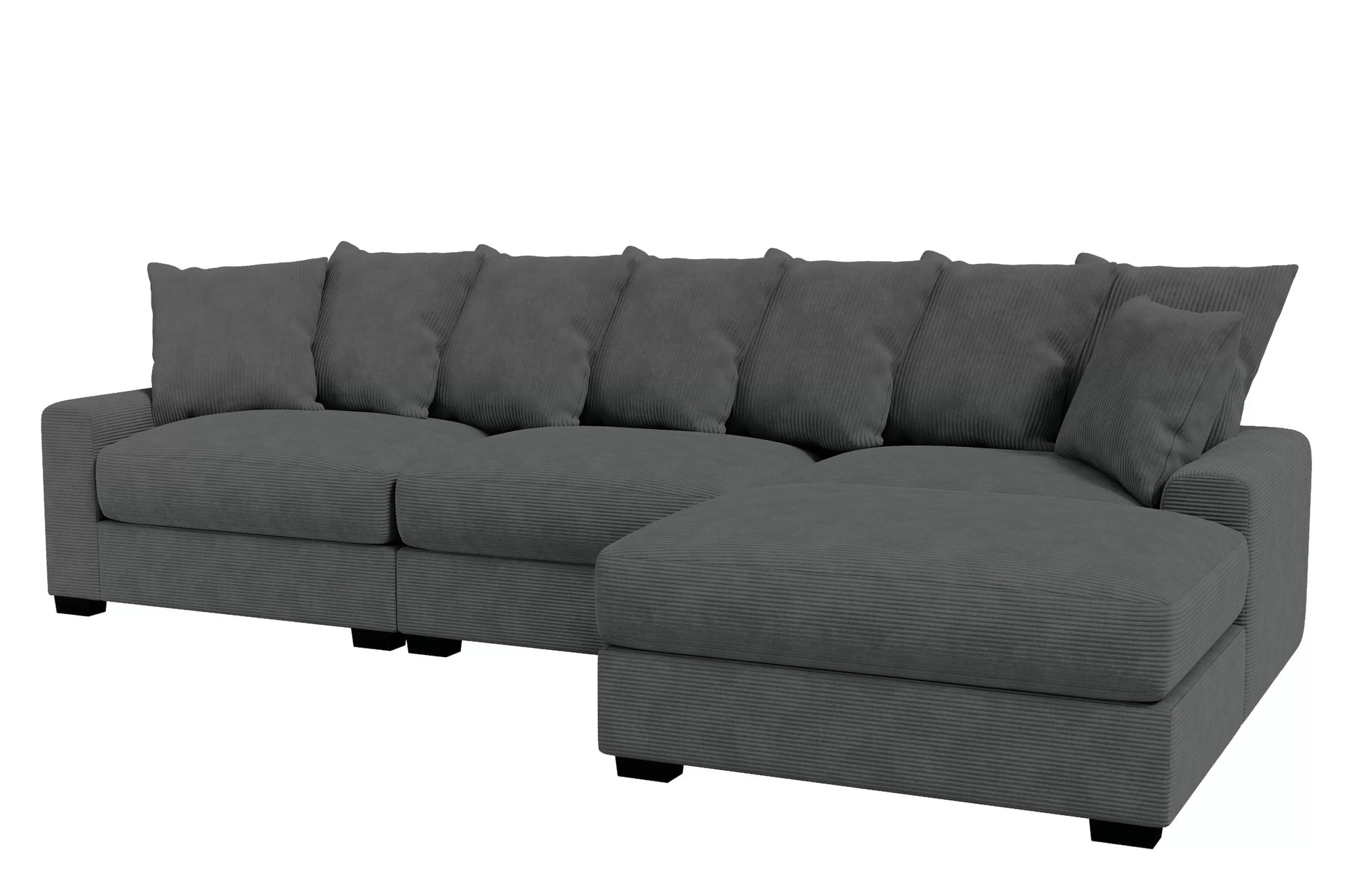 Dark Gray 4-Piece Modular Sectional Set — Poundex configuration 174, image 6