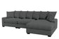 Dark Gray 4-Piece Modular Sectional Set — Poundex configuration 174, image 6