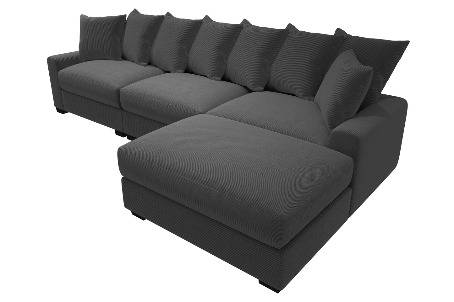 Dark Gray 4-Piece Modular Sectional Set — Poundex configuration 174, image 7