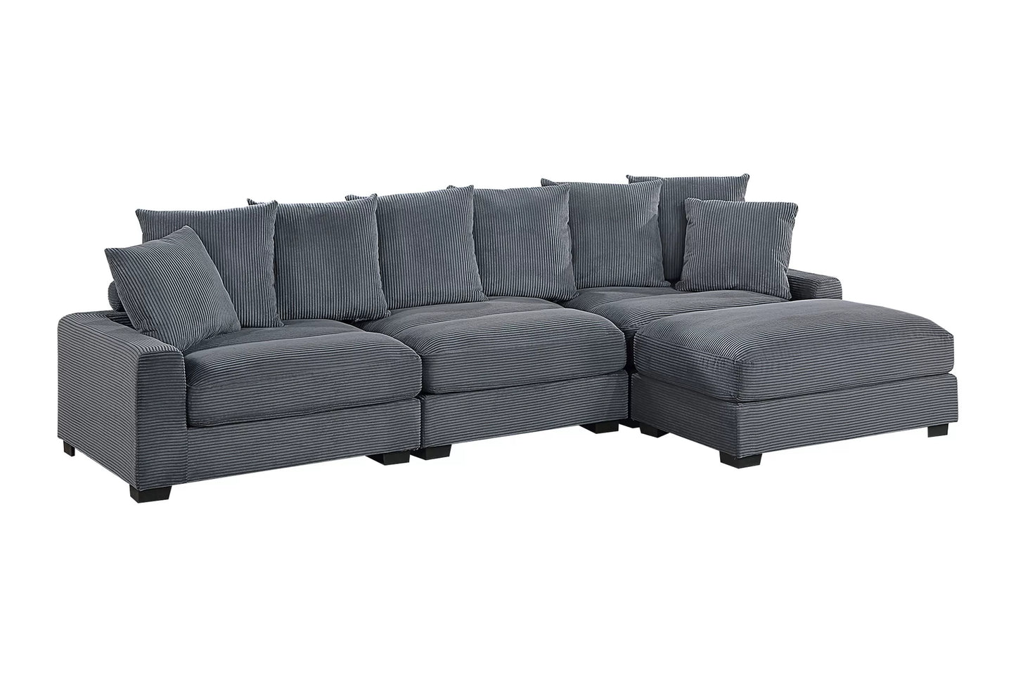 Dark Gray 4-Piece Modular Sectional Set — Poundex configuration 174, image 8