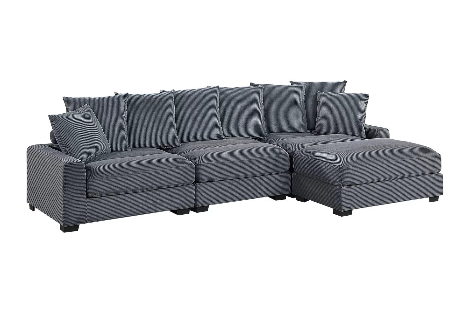 Dark Gray 4-Piece Modular Sectional Set — Poundex configuration 174, image 8