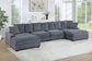 Dark Gray 6-Piece Modular Sectional Set — Poundex configuration 175, image 1