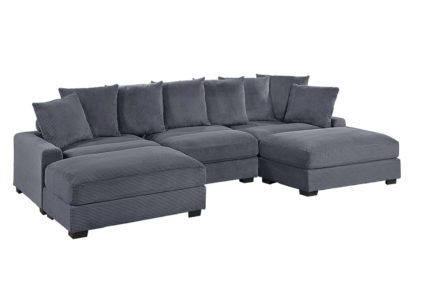 Dark Gray 5-Piece Modular Sectional Set — Poundex configuration 176, image 2