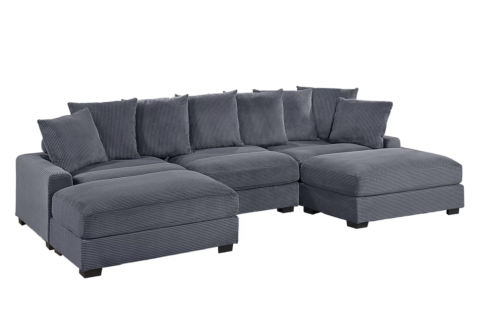 Dark Gray 5-Piece Modular Sectional Set — Poundex configuration 176, image 2