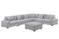 Mink Gray 7-Piece Modular Sectional Set — Poundex configuration 178, image 2